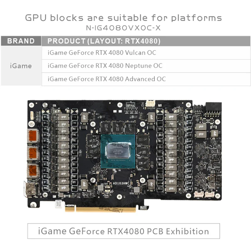Bykski GPU Block for Colorful  - Rtx 4080 Water Cooling Block recension och pris