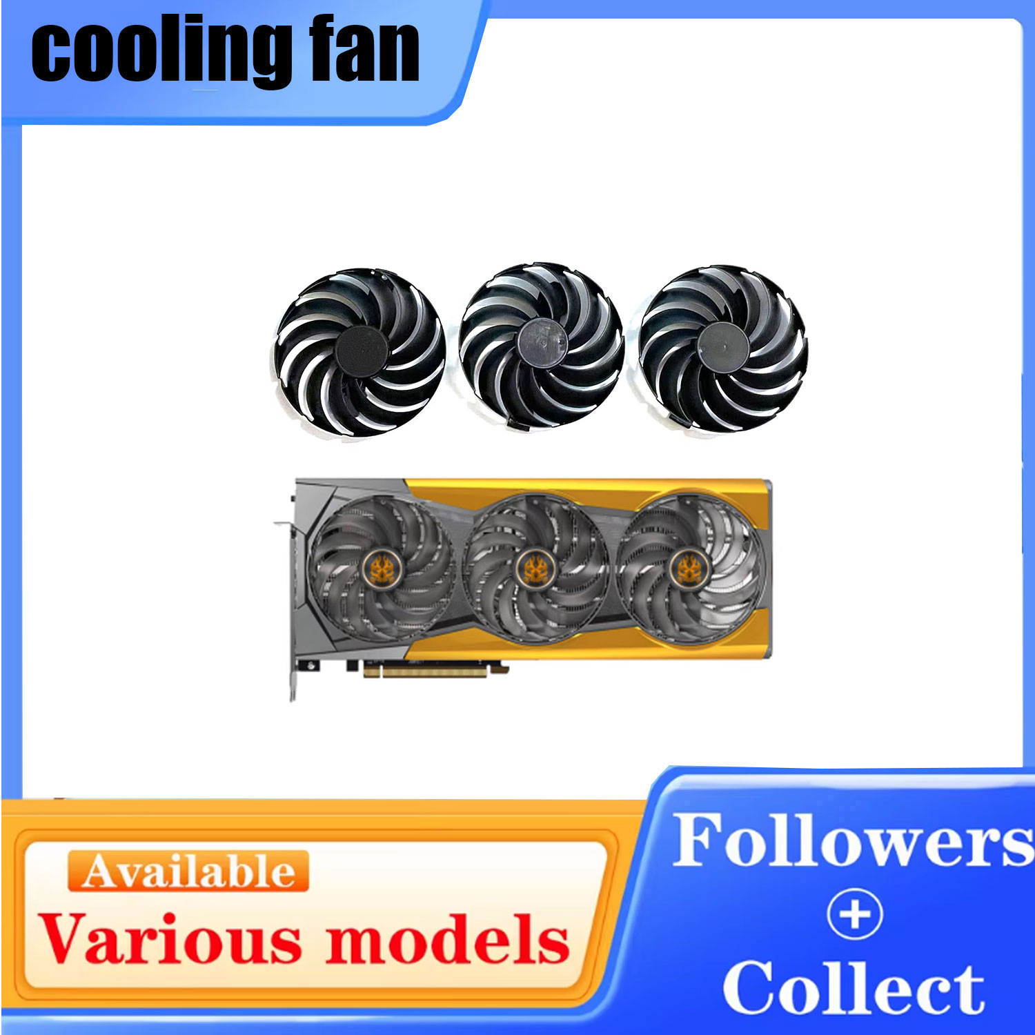 NEW DIY Cooler Fan 95MM FDC10U - Rx 6900 Xt 16Gb recension och pris
